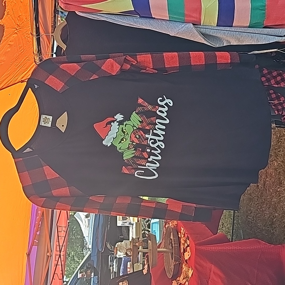 Grinch buffalo plaid shirt